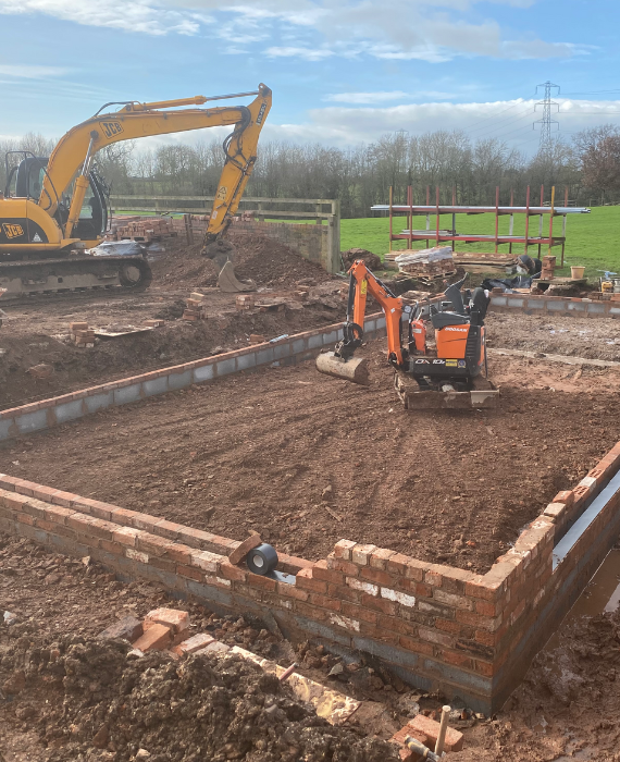 new build rural homes, countryside construction, construction worcester